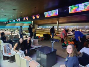 bowling party and pizza delta office celebrating 30 years